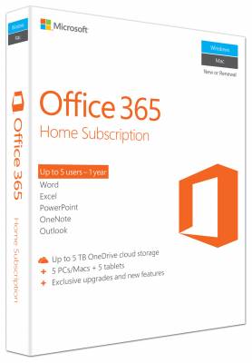 Microsoft Office 365 Home 32/64 Подписка на 1 год No Skype P2 6GQ-00738